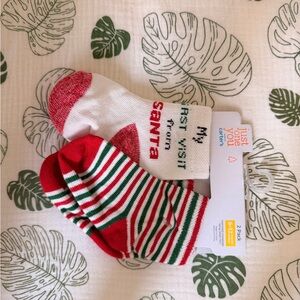 Just For You Kids Christmas Socks - Red & White